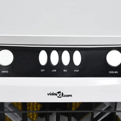 vidaXL Condizionatore d'Aria Mobile Nero e Bianco 73x38x30,5 cm 80 W