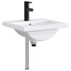vidaXL Lavabo da bagno Nero Opaco 42 x 40 x 16,5 cm Metallo