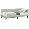 vidaXL Struttura Letto Angolare con Materasso 2 pz Grigio chiaro