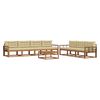 vidaXL Set di divani da esterno con cuscino 8 pcs Naturale e Beige