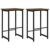 vidaXL Sgabello da bar 2 pz Rovere Fumo 40 x 32 x 64 cm