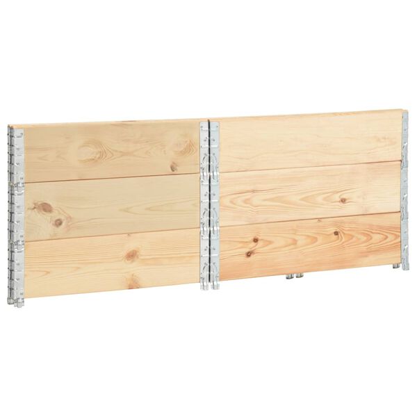 vidaXL Collari per Pallet 3 pz 100x100 cm in Legno Massello di Pino