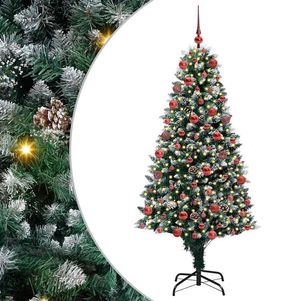 vidaXL Albero di Natale artificiale con 300 LED Verde 180 cm