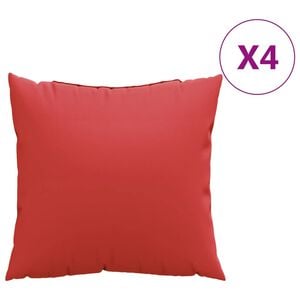 vidaXL Cuscini per Divano 4 pz Rossi 40x40 cm in Tessuto