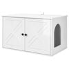 vidaXL Casa per Gatti Bianco Lucido 85 x 55 x 50,5 cm