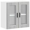 vidaXL Pensile da Cucina con Porta in Vetro Porto Grigio Sonoma