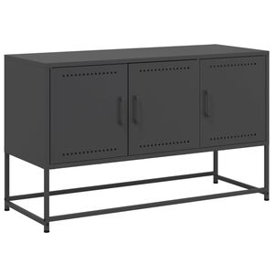 vidaXL Mobile TV Nero 100,5x39x60,5 cm in Acciaio
