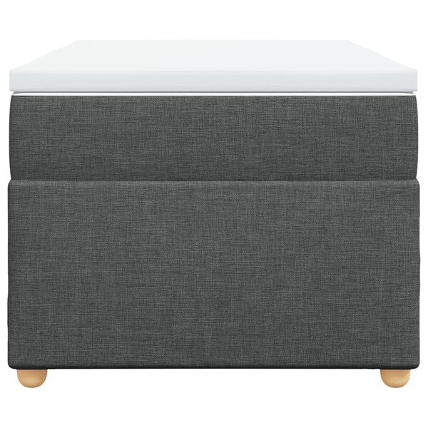 vidaXL Giroletto a Molle con Materasso Grigio Scuro 100x200 cm Tessuto