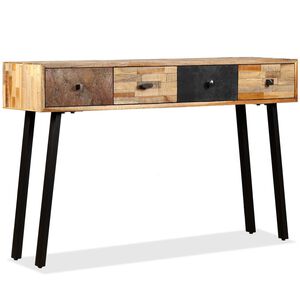 vidaXL Tavolo Consolle in Legno Massello di Teak 120x30x76 cm
