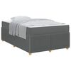 vidaXL Struttura letto con materasso Grigio scuro 120 x 200 cm Tessuto