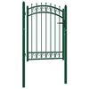 vidaXL Cancello per recinzione EMMEN con punte 103x109,5 cm verde