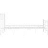vidaXL Giroletto con Testiera e Pediera Metallo Bianco 140x200 cm