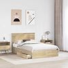 vidaXL Letto con Contenitore con testiera Rovere Sonoma 120 x 200 cm