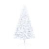 vidaXL Set Albero Natale Artificiale a Met&agrave; LED Palline Bianco 120cm