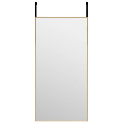 vidaXL Specchio da Porta Oro 40x80 cm in Vetro e Alluminio