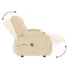 vidaXL Divano Massaggiante 3 Posti con Portabicchieri Crema in Tessuto