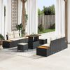 vidaXL Set Divano da Giardino 8 pcs Nero polyrattan