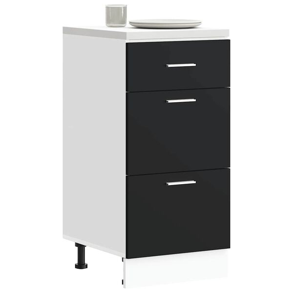 vidaXL Armadio Inferiore &ldquo;Lyon&rdquo; Nero 40x46x81,5 cm