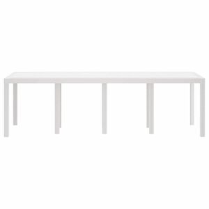 vidaXL Tavolo da Giardino Bianco 250 x 100 x 73 cm polyrattan