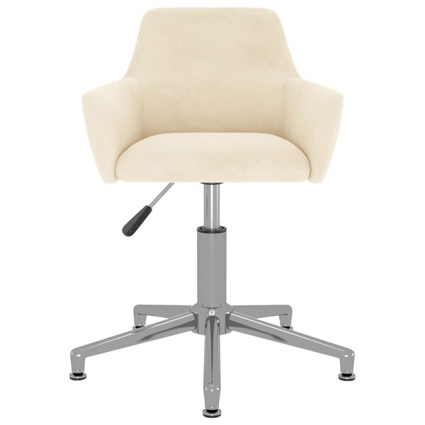 vidaXL Sedie da Pranzo Girevoli 2 pz Crema in Velluto