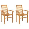 vidaXL Sedie da Pranzo Impilabili 2 pz in Massello di Teak