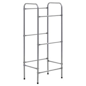 vidaXL Supporto con Ripiani per 3 Casse Argento 50x33x116 cm Acciaio