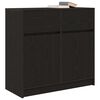vidaXL Credenza con Cassetto Rovere Nero 80x34x76 cm Legno Multistrato