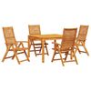 vidaXL Set da Pranzo per Giardino 5 pcs Marrone
