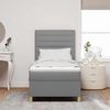 vidaXL Letto a molle con materasso Grigio chiaro 90 x 190 cm Tessuto