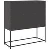 vidaXL Credenza Nera 100,5x39x107 cm in Acciaio Laminato a Freddo