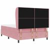 vidaXL Letto a molle con materasso Rosa 200 x 160 cm Velluto