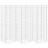 vidaXL Fioriere Rialzate a Gabbione 3 pz 30x30x100 cm in Ferro