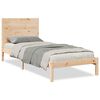 vidaXL Giroletto Extra Lungo senza Materasso 90x220 cm Legno Massello