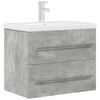 vidaXL Set Mobili da Bagno 2 pz Grigio Cemento in Legno Multistrato