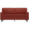 vidaXL Divano a 2 Posti Rosso Vino 120 cm in Similpelle
