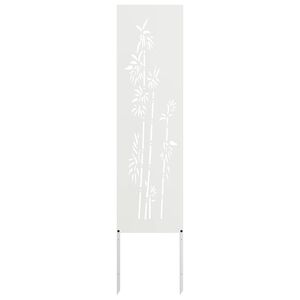 vidaXL Schermo per privacy in giardino Floreale Bianco 32 x 140 cm