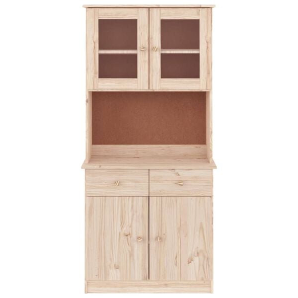 vidaXL Credenza ALTA 77x35x165 cm in Legno Massello di Pino