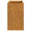 vidaXL Fioriere da Parete 2 pz Ruggine in Acciaio Corten 53x10x17 cm