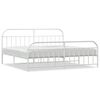 vidaXL Giroletto con Testiera e Pediera Metallo Bianco 200x200 cm