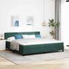 vidaXL Letto a molle con materasso Verde Scuro 200 x 200 cm Velluto