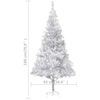 vidaXL Albero di Natale Preilluminato con Palline Argento 180 cm PET