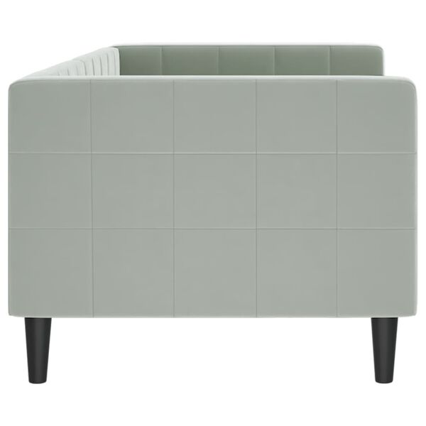 vidaXL Letto da Giorno Grigio Chiaro 80x200 cm in Velluto