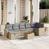 vidaXL Set Divano da Giardino 8 pz con Cuscini Beige Misto Polyrattan