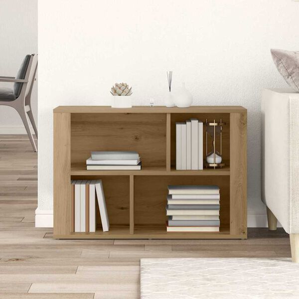 vidaXL Credenza Rovere artigianale 80 x 30 x 53 cm Legno multistrato