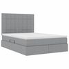 vidaXL Letto con contenitore e materasso Grigio chiaro 140 x 200 cm
