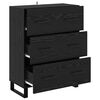 vidaXL Credenza con cassetto Rovere Nero 69,5 x 34 x 90 cm