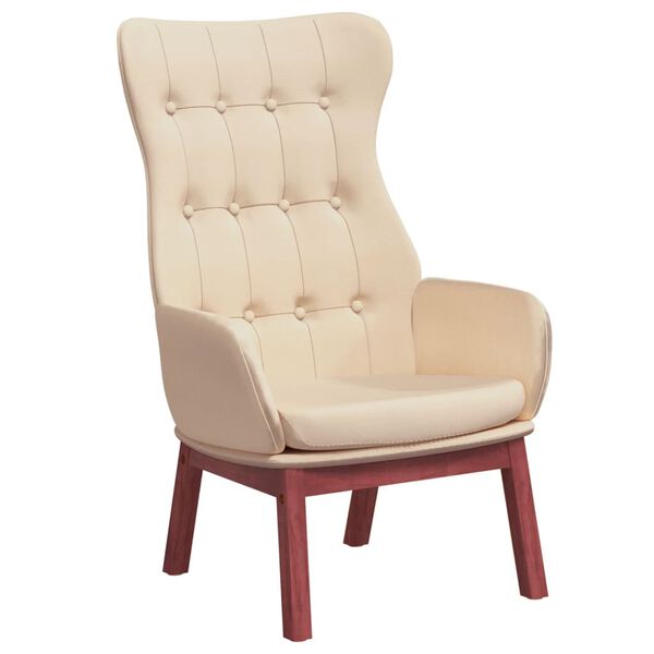 vidaXL Sedia Relax Crema in Tessuto