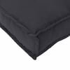 vidaXL Cuscino Nero 60 x 60 x 12 cm Tessuto Oxford