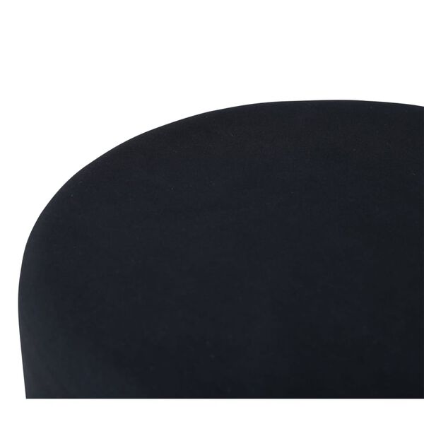 Venture Home Pouf Pippi 45,5x45,5x46,5 cm Velluto Nero e Rame
