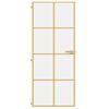 vidaXL Porta Interni Sottile Oro 83x201,5cm Vetro Temperato Alluminio